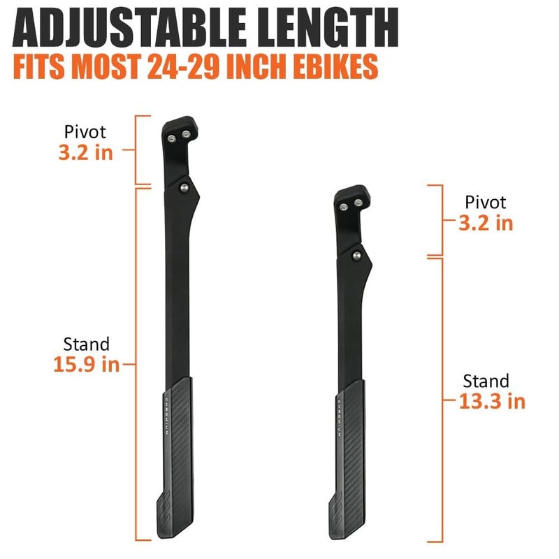 بي في مسند دراجة BV - حامل دراجة جبلية للدراجات مقاس 24-29 بوصة - طول قابل للتعديل، نعل غير قابل للانزلاق، مادة سبائك الألومنيوم - مسند دراجة أسود - Image 2